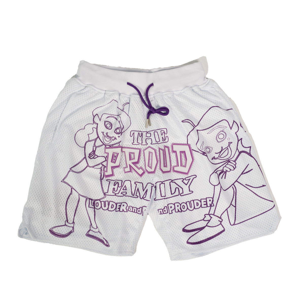 THE PROUD FAMILY LOUDER AND PROUDER SHORTS (WHITE)