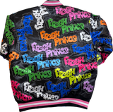 FRESH PRINCE GRAFFITI SATIN JACKET (BLACK)