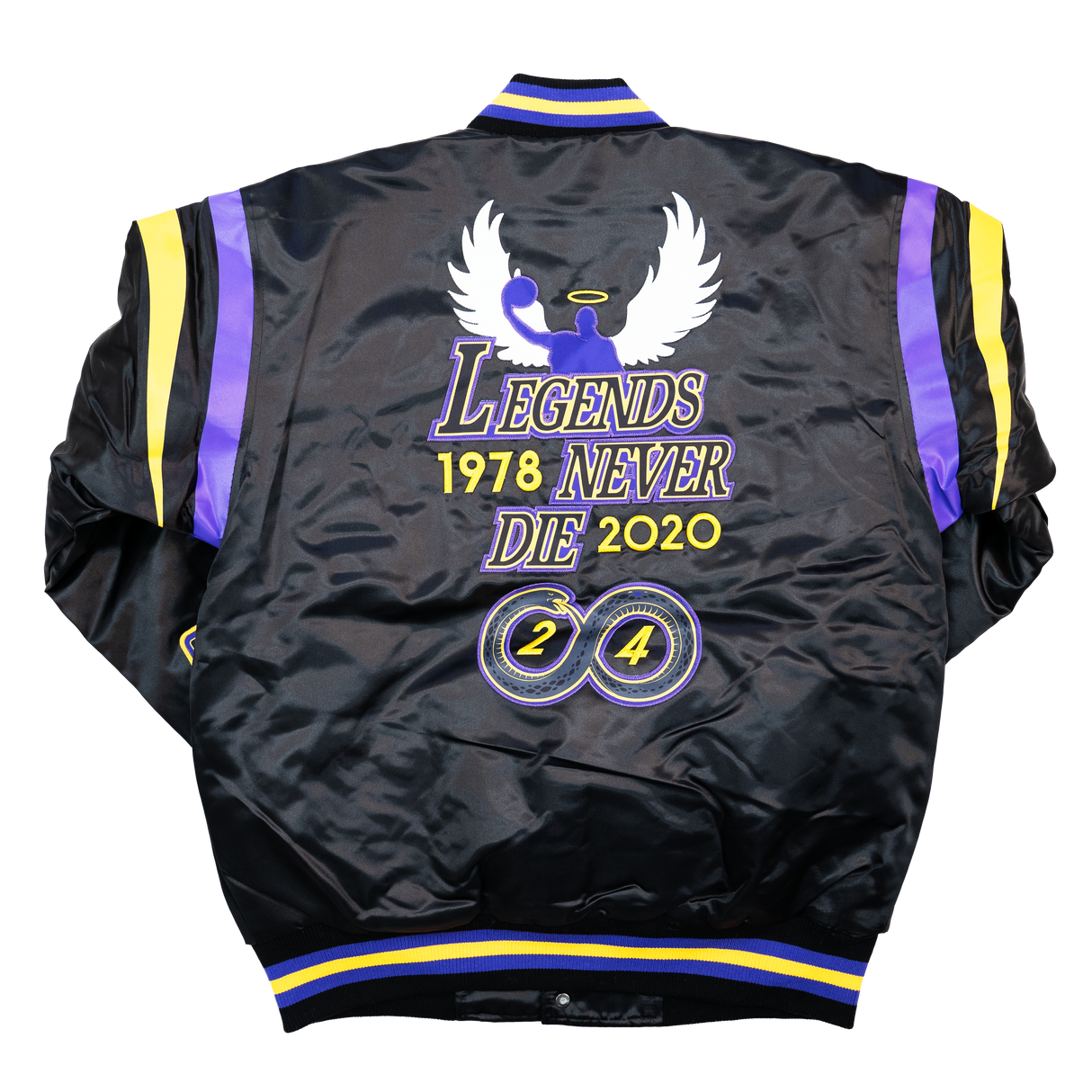 LEGENDS NEVER DIE SATIN JACKET (BLACK)