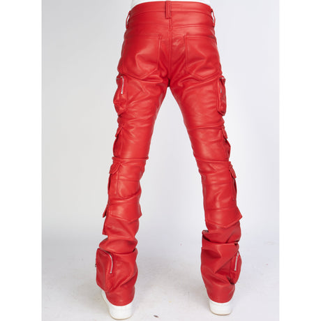 Politics Jeans - Florence Leather Cargo - Scarlet - 502