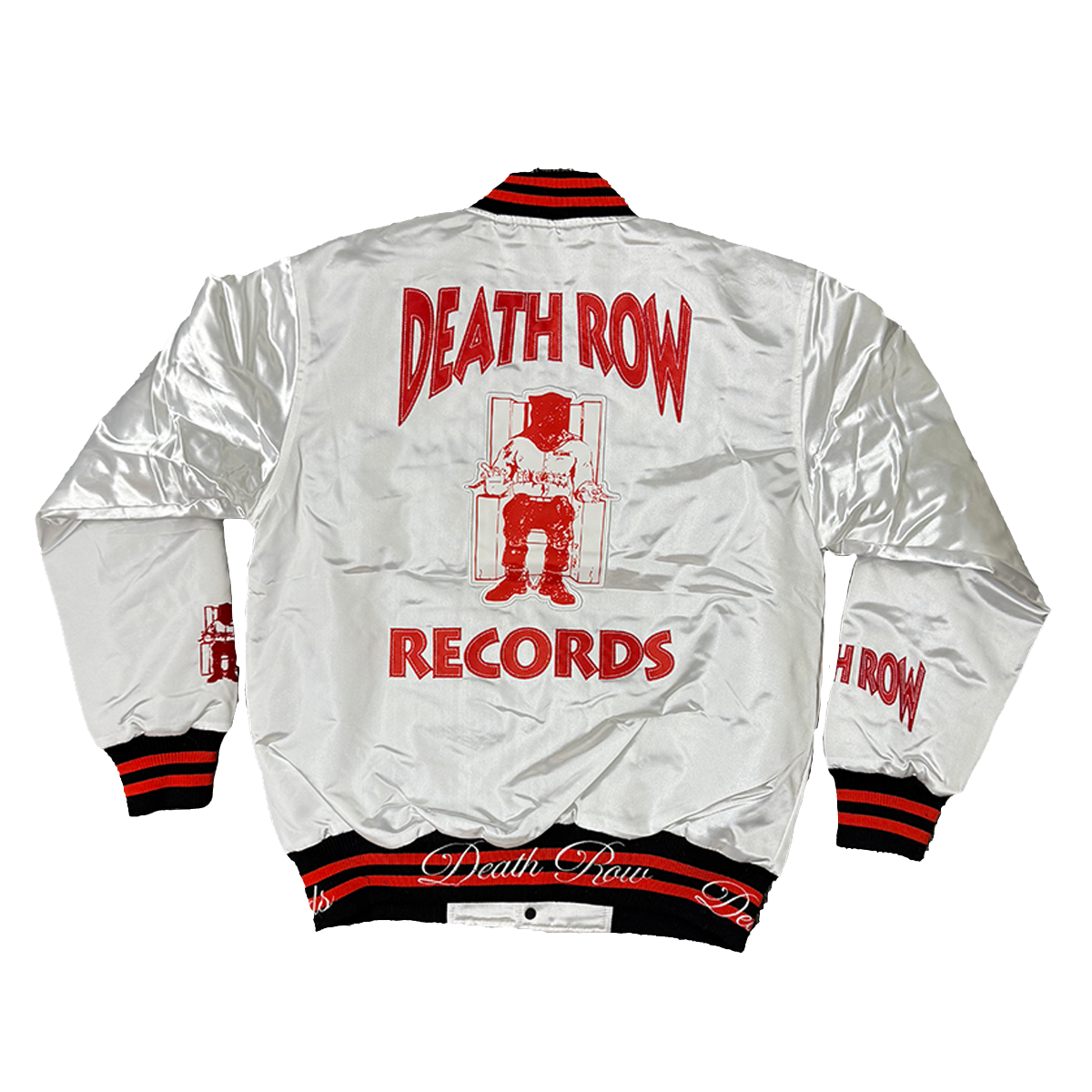 DEATH ROW SATIN JACKET (WHITE)