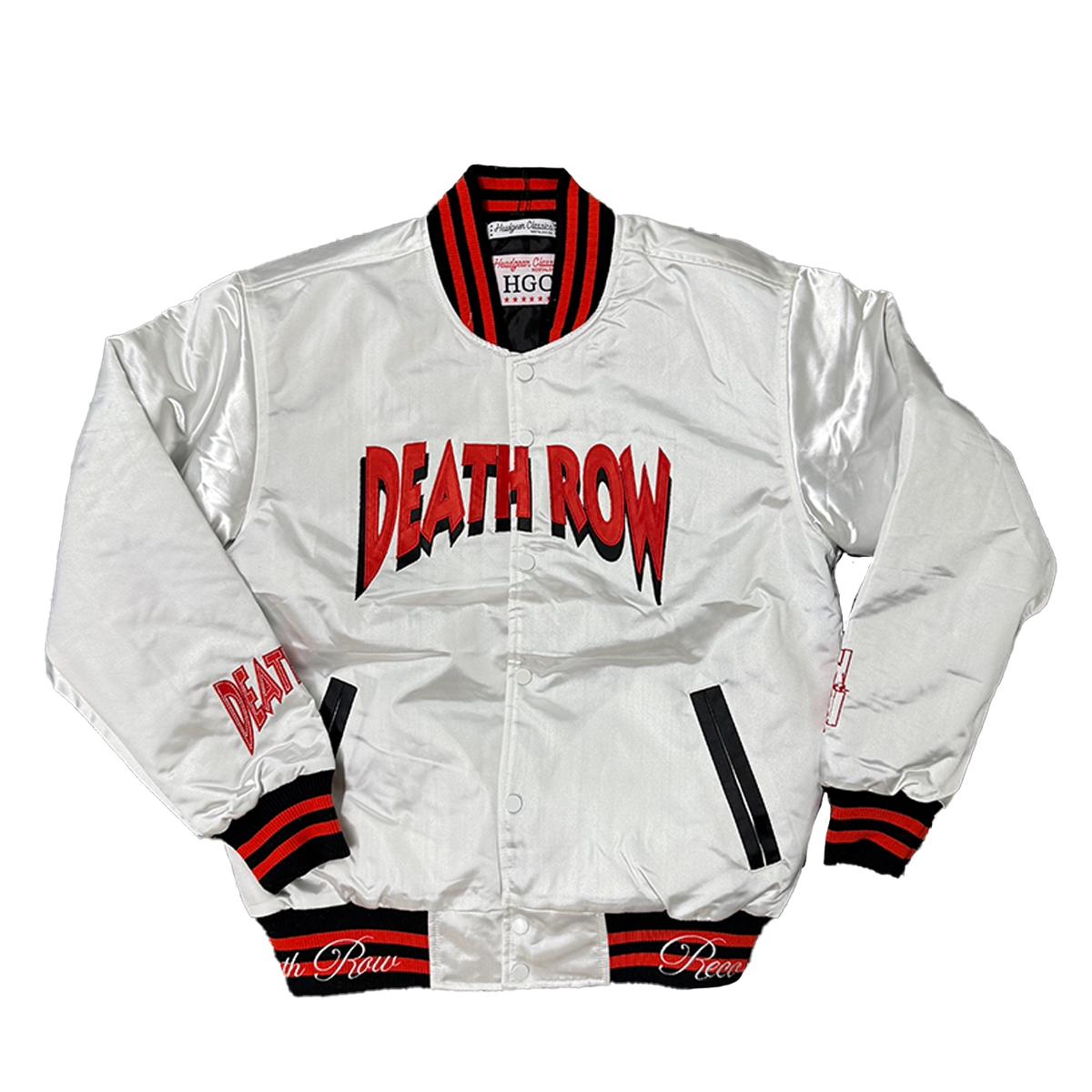 DEATH ROW SATIN JACKET (WHITE)