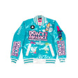 YOUTH DON'T BE A MENACE ALL OVER SATIN JACKET LIGHT BLUE - Allstarelite.com